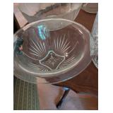 Set of 5 Crystal Cut Glass Serving Bowls with Various Patterns
