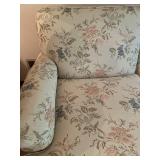 Floral Upholstered Sofa with Rolled Arms