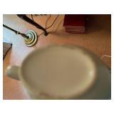 Vintage Starburst Ceramic Serving Set with Etagere and Gravy Boat