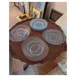 Set of 10 Vintage Clear Glass Plates