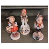 Set of 3 Goebel Hummel Figurines with Children and Geese