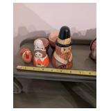 Thanksgiving Decor Set Including Pilgrim Figures and Fall-Themed Ornaments