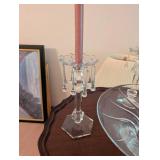 Crystal Glass Bowl and Candle Holder Set with Elegant Design