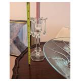 Crystal Glass Bowl and Candle Holder Set with Elegant Design