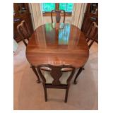 Knob Creek Fine Furniture Oval Dining Table with 4 Chairs