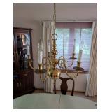 Elegant Brass Chandelier with 5 Candle-Style Lights