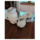 Collection of 4 Vintage Ceramic Pitchers and Creamer