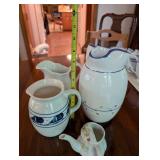 Collection of 4 Vintage Ceramic Pitchers and Creamer