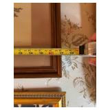 Pair of Framed Artwork - Nature Sketch and Abstract Design