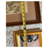 Pair of Framed Artwork - Nature Sketch and Abstract Design