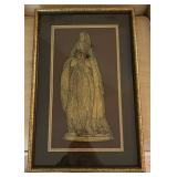 Framed Rubbing of Anne Boleyn from London, 1983