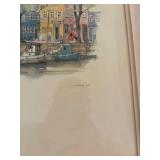 Framed Artwork of Amsterdam Boat Scene by Cornelis Jet