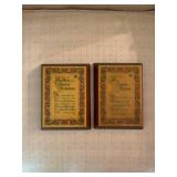 Pair of Vintage Wooden Plaques with Irish Blessings and Toast