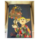 Bjorn Wiinblad 1981 Tivoli Harlequin Framed Poster