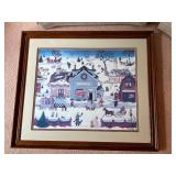 Framed Limited Edition Winter Scene Print by Linda Nelson Stocks