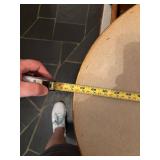 Round Gold-Framed Wall Mirror, 28 Inch Diameter