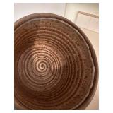 Handcrafted Studio Pottery Butter Dish with Lid - Green and Brown Glaze