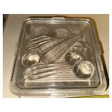 Vintage Glass Refrigerator Storage Container with Lid