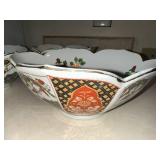 Imari Porcelain Bowl Collection with Floral Motifs