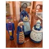 Set of 4 Vintage European Hand-Painted Figurines