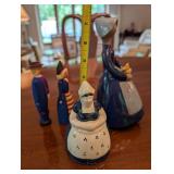 Set of 4 Vintage European Hand-Painted Figurines