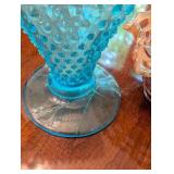 Collection of Vintage Art Glass Vases and Bowl with Decorative Fruit
