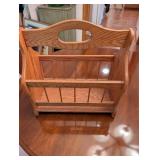 Wooden Magazine Rack with Handle