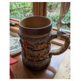 Intricate Carved Vintage Beer Stein