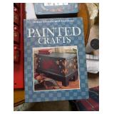 Collection of Hand-Painted Wooden Scandinavian Rosemaling Folk Art Items with Painted Crafts Book