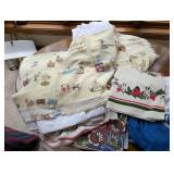Assorted Vintage Kitchen Linens and Aprons Collection
