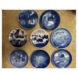 Collection of B&G and Royal Copenhagen Christmas Plates