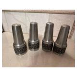 Set of 4 Vintage Norway Pewter Candle Holders
