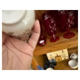 Collection of 13 Vintage Floral Porcelain Mugs from Germany and England