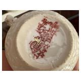 Collection of 13 Vintage Floral Porcelain Mugs from Germany and England