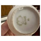 Set of 11 Vintage Porcelain Sentiment Cups & Figurine