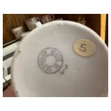 Set of 11 Vintage Porcelain Sentiment Cups & Figurine