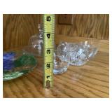 Set of 5 Assorted Glass Serving Pieces with Grape Motif