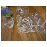 Set of 5 Assorted Glass Serving Pieces with Grape Motif