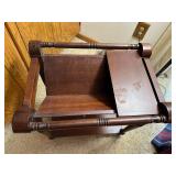 Vintage Wooden Tea Trolley with Two-Tier Design