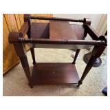 Vintage Wooden Tea Trolley with Two-Tier Design