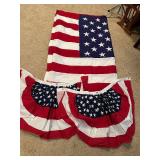 Vintage Valley Forge American Flag and Bunting Set