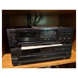 Audio Equipment Collection Including Sherwood Receiver and Onkyo Tape Deck