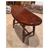 Vintage Shaker Style Wooden Half-Moon Console Table
