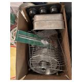 Assorted Kitchen Utensils and Pyrex Baking Dishes Set