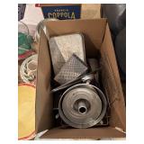 Assorted Kitchen Utensils and Pyrex Baking Dishes Set