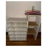 Collection of Wooden and Padded Hangers with Storage Cubes