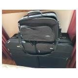 Set of 3 Ricardo Beverly Hills Black Luggage Pieces