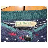 XL L.L. Bean Wool Knit Sweater with Snowflake Pattern