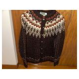 Handknitted Norwegian Wool Sweater with Nordic Pattern