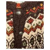 Handknitted Norwegian Wool Sweater with Nordic Pattern